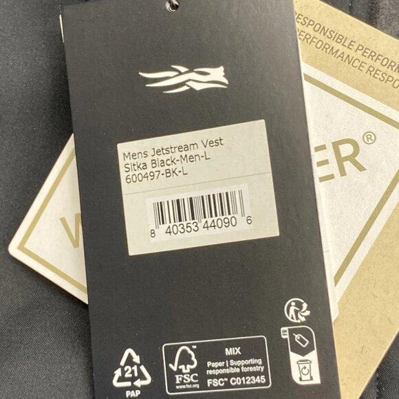 Sitka Gear Jetstream Windproof Lightweight Vest – Size L (NWT) - Picture 5 of 11